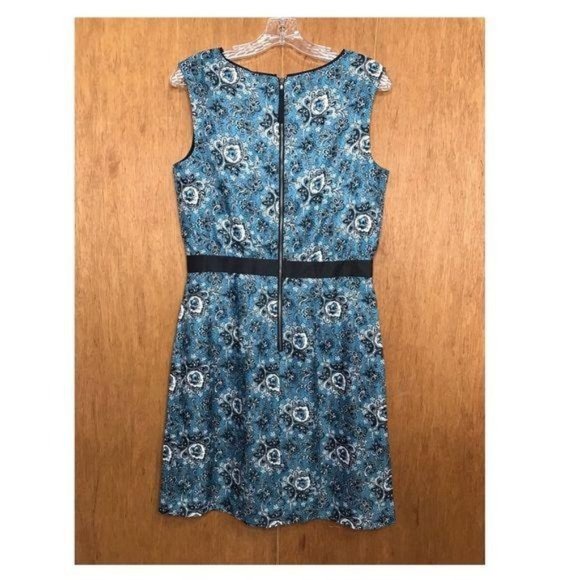 Ann Taylor Loft Floral Paisley Print Dress Blue - Picture 2 of 9
